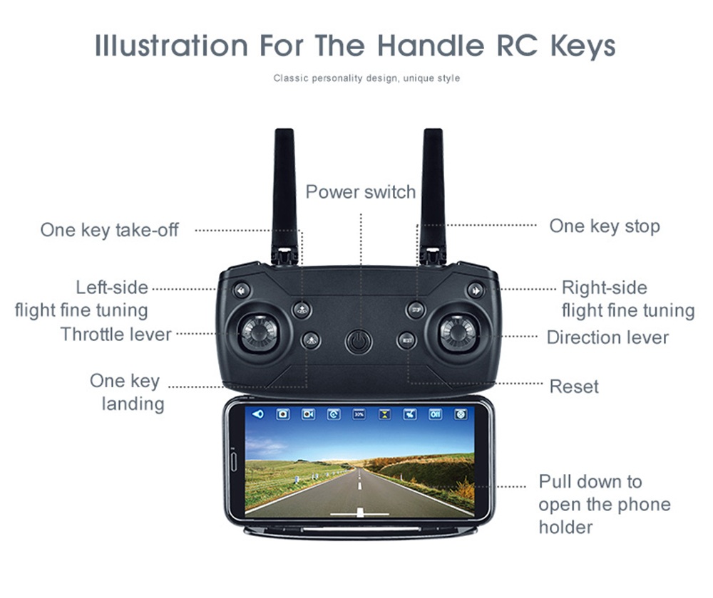 KY808W 5MP WiFi  2.4G 4CH 6-Axis FPV RC Helicopter Altitude Hold Mode RTF - Blue