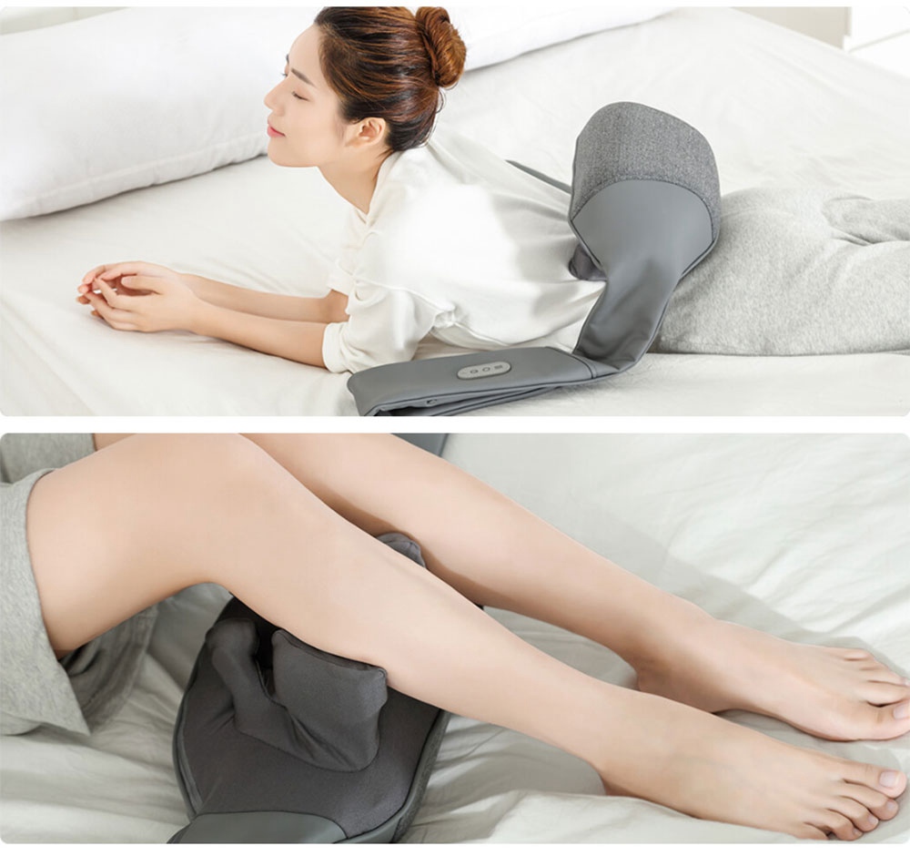 Xiaomi LERAVAN 3D Kneading Neck Shoulder Massager Customized Intensity PTC Heating Fast Charging Pinching Massage Shawl - Grey