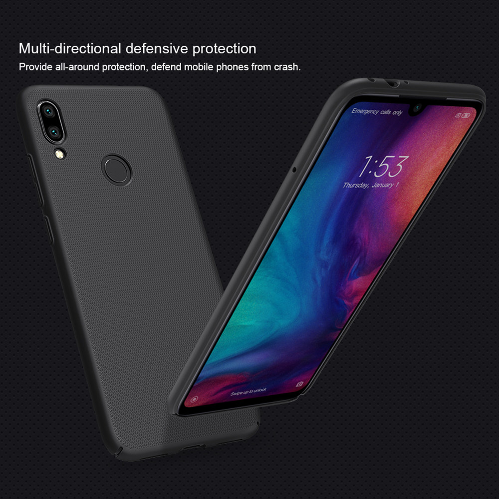 NILLKIN Matte Hard Phone Case for Xiaomi Redmi Note 7 Protective Back Cover - White