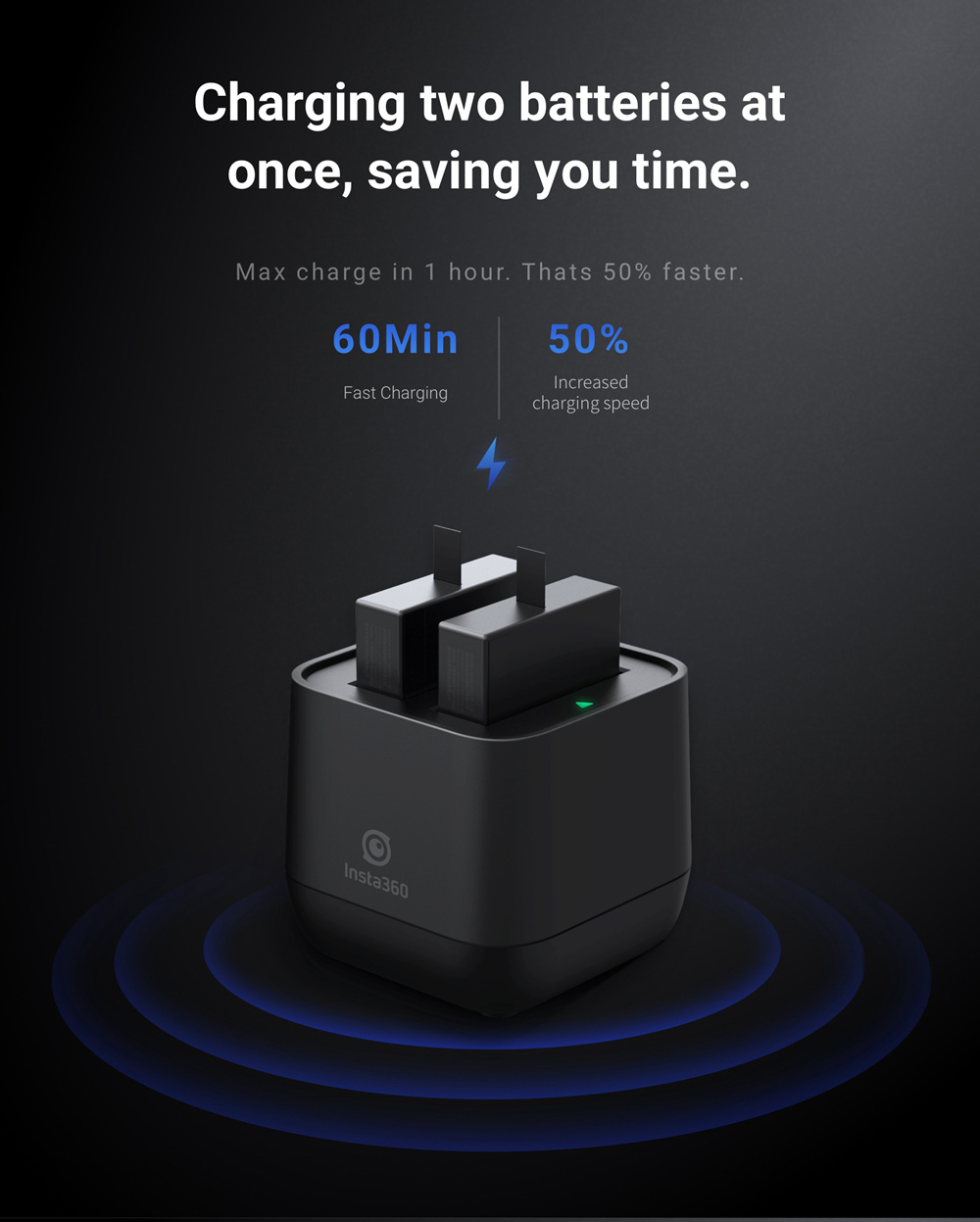 Insta360 One X Panoramic Anti-shake Motion Sports Camera Spare Parts Charging Station - EU Plug