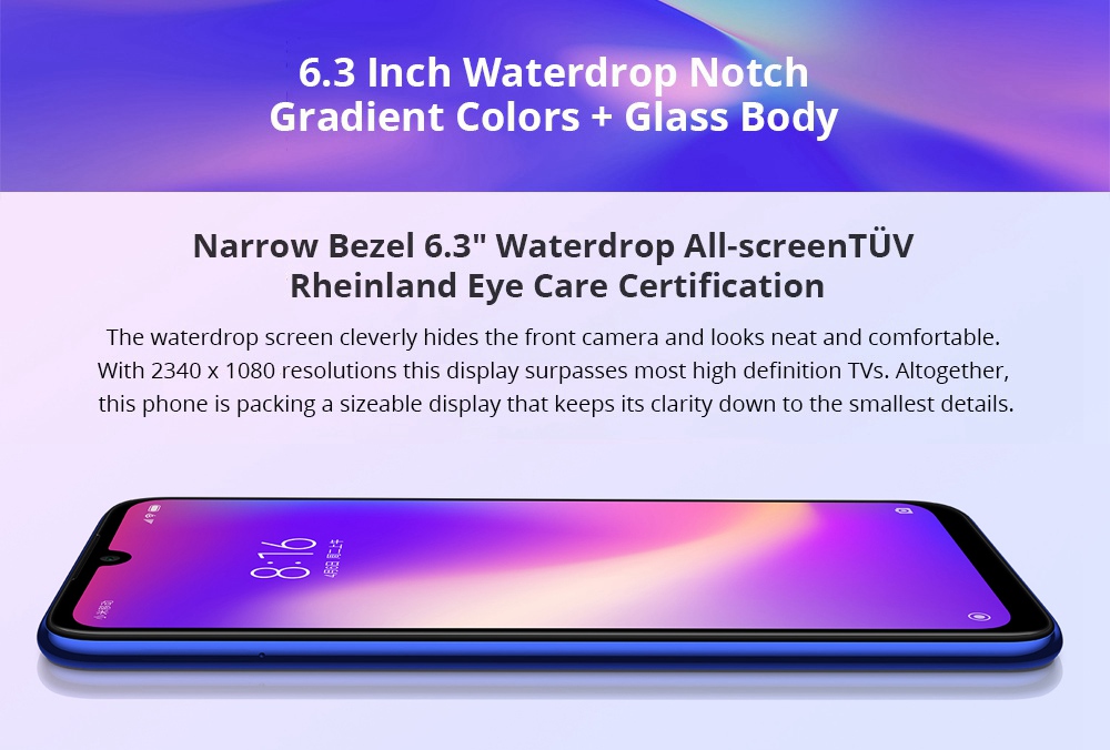 Xiaomi Redmi Note 7 Pro 6.3 Inch 4G LTE Smartphone Snapdragon 675 6GB 128GB 48.0MP+5.0MP Dual AI Cameras MIUI 10 Quick Charge Touch ID IR Remote Control - Gold