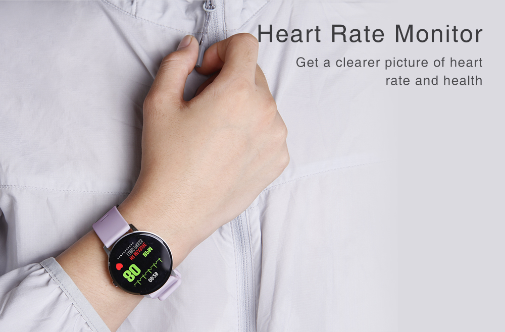 Makibes T4 Smart Watch 1.3 Inch TFT Screen IP67 Heart Rate Blood Pressure Oxygen Sleep Monitor Multi Sports Modes - Gray