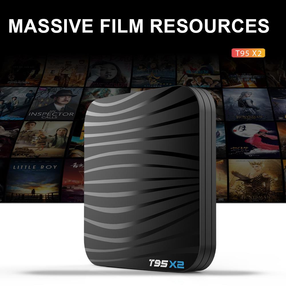 T95 X2 Amlogic S905x2 Android 8.1 4GB DDR4 64G eMMC 4K TV BOX Dual Band WiFi LAN Bluetooth