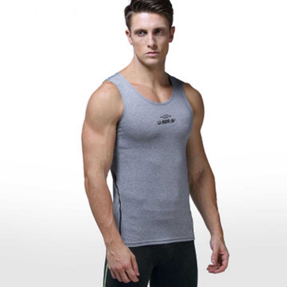 AK01 Men Sports Running Sleeveless Tops Size XL Grey