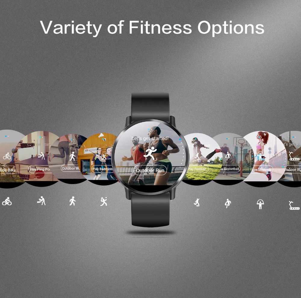 LEMFO LEM X 4G Smartwatch Phone Android 7.1 MTK6739 Quad Core 1GB RAM 16GB ROM 2.03 Inch Screen 8MP Camera GPS WiFi - Black