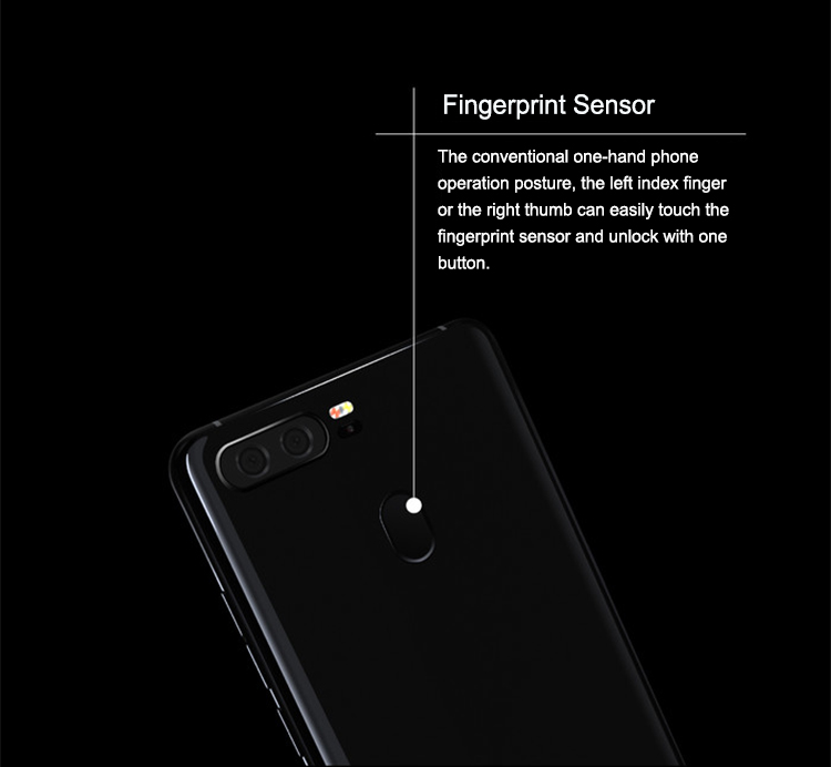 Vargo VX3 5.7 Inch 4G LTE Smartphone MTK6757 6GB 128GB Dual 13.0MP Rear Cameras Android 7.1 Type-C Touch ID - Blue