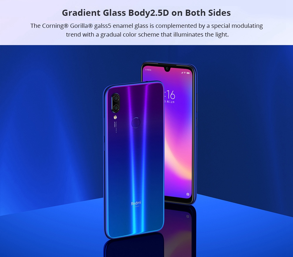 Xiaomi Redmi Note 7 Pro 6.3 Inch 4G LTE Smartphone Snapdragon 675 6GB 128GB 48.0MP+5.0MP Dual AI Cameras MIUI 10 Quick Charge Touch ID IR Remote Control - Black