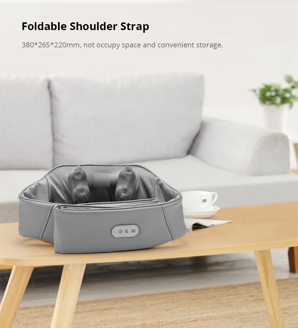 Xiaomi LERAVAN 3D Kneading Neck Shoulder Massager Customized Intensity PTC Heating Fast Charging Pinching Massage Shawl - Grey