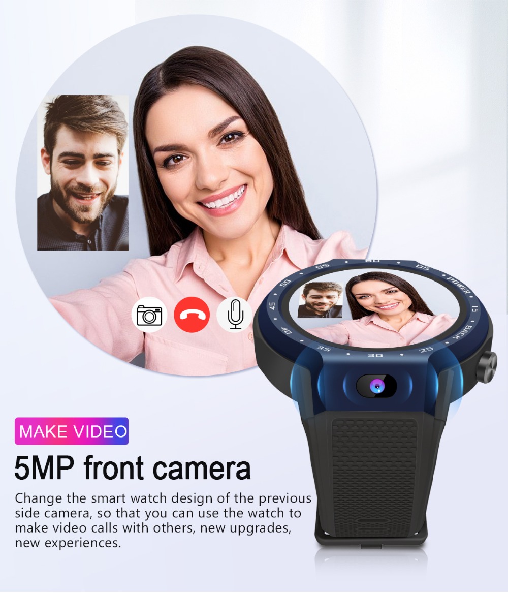 LEMFO LEM9 4G Smartwatch Phone Android 7.1 MTK6739+NRF52840 Dual System 1GB RAM 16GB ROM 1.39 inch Screen GPS Heart Rate Monitor - Gray