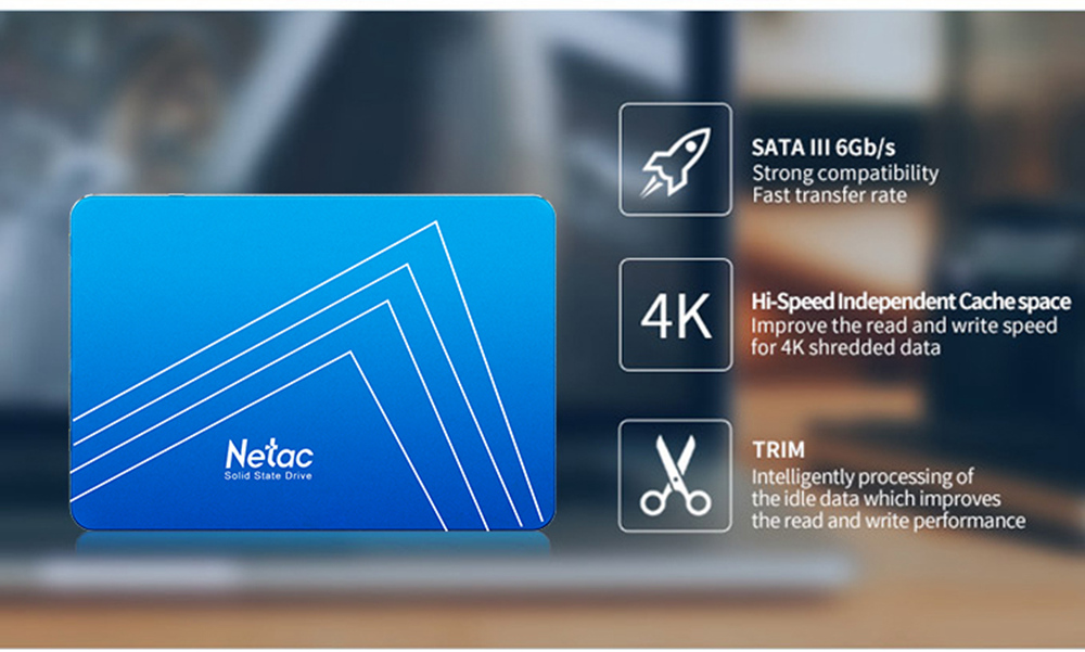 Netac N500S 960GB SSD 2.5 Inch Solid State Drive SATA3 Interface Reading Speed 500MB/s - Blue