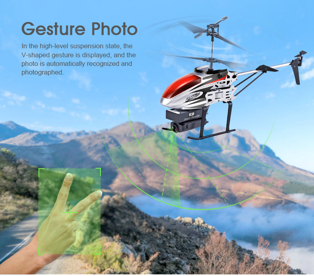 KY808W 5MP WiFi 2.4G 4CH 6-Axis FPV RC Helicopter Altitude Hold Mode RTF - Blue