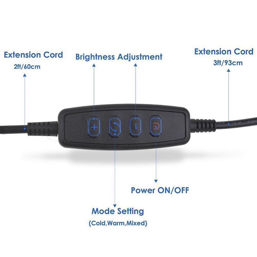 Dimmable LED Mobile Phone Live Fill Light Anchor Ring Fill Light Ring Live Broadcast Bracket - Black