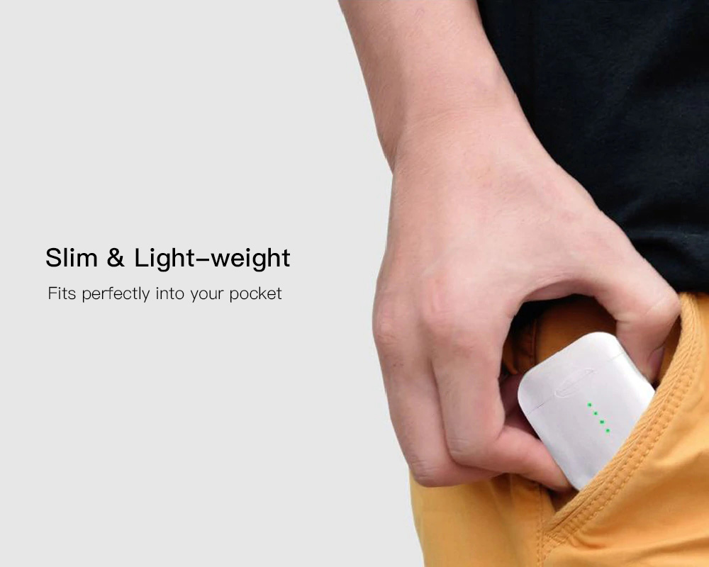 Apods i10 Bluetooth 5.0 TWS Earbuds Wireless Charging Realtek 8763BFR Bilateral Call 4 Hours Working Time Stereo Sound - White