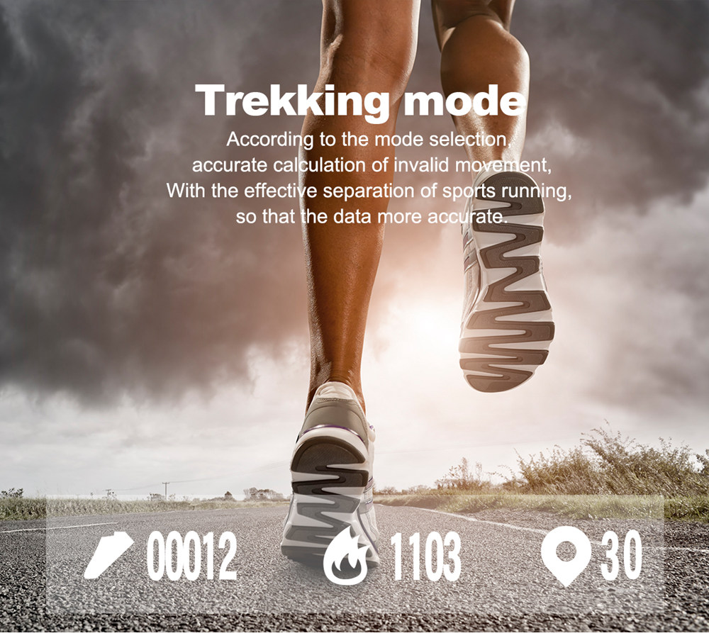 Makibes GT11 Smart Bracelet 0.96 Inch OLED Screen IP67 Built-in GPS Heart Rate Monitor Multi-sport Mode - Black