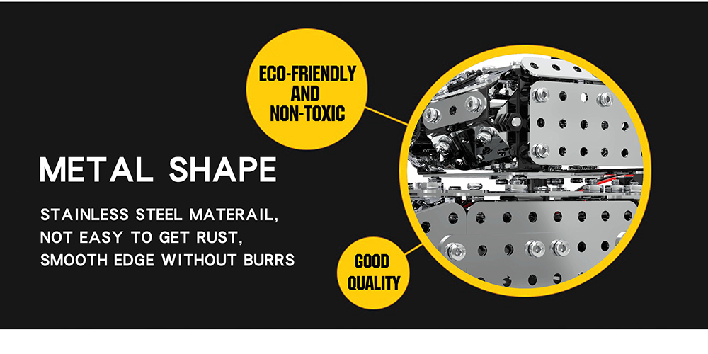 Mofun SW-006 952PCS DIY Assembling Metal Building Blocks RC Mechanical Tank