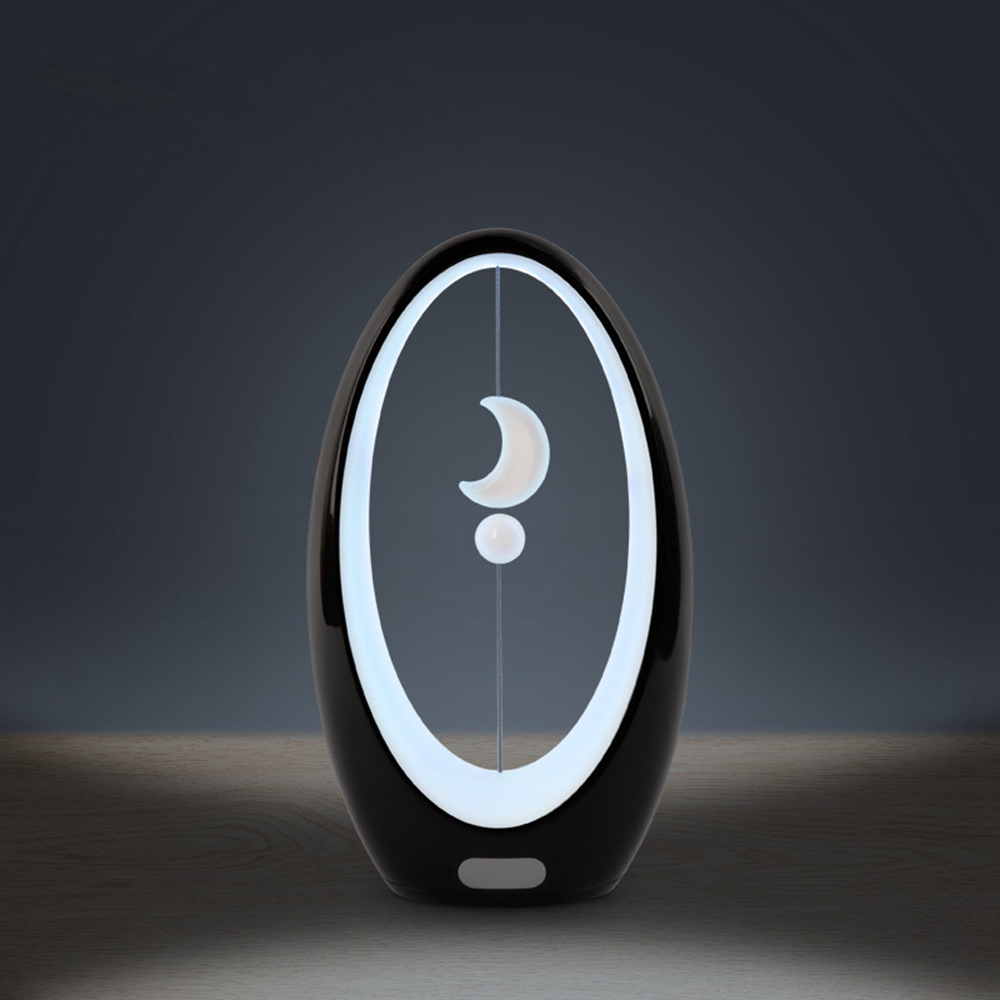 Creative LED Night Light 4 Different Color Bedside Lamp - Black