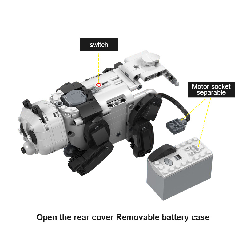 Mofun 7108 427PCS DIY Electric Panda Building Blocks RC Smart Robot With Automatic Obstacle Avoidance