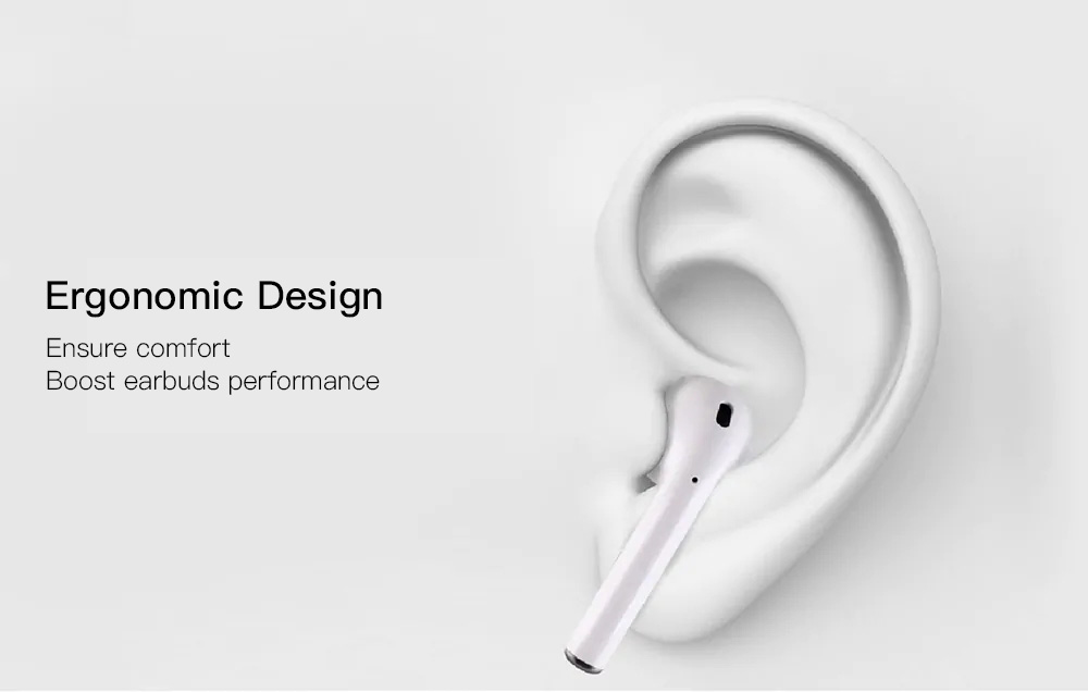 Apods i10 Bluetooth 5.0 TWS Earbuds Wireless Charging Realtek 8763BFR Bilateral Call 4 Hours Working Time Stereo Sound - White