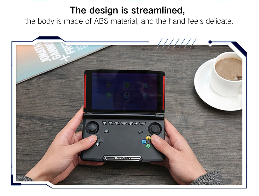 POWKIDDY X18 Handheld Game Console MTK8163 Quad Core 5.5-inch 1280*720 Android 7.0 2GB RAM 16GB  ROM - Black