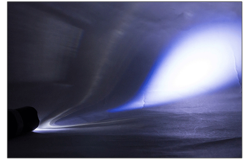 LED Flashlight 350 Lumens Rechargeable Battery - Black