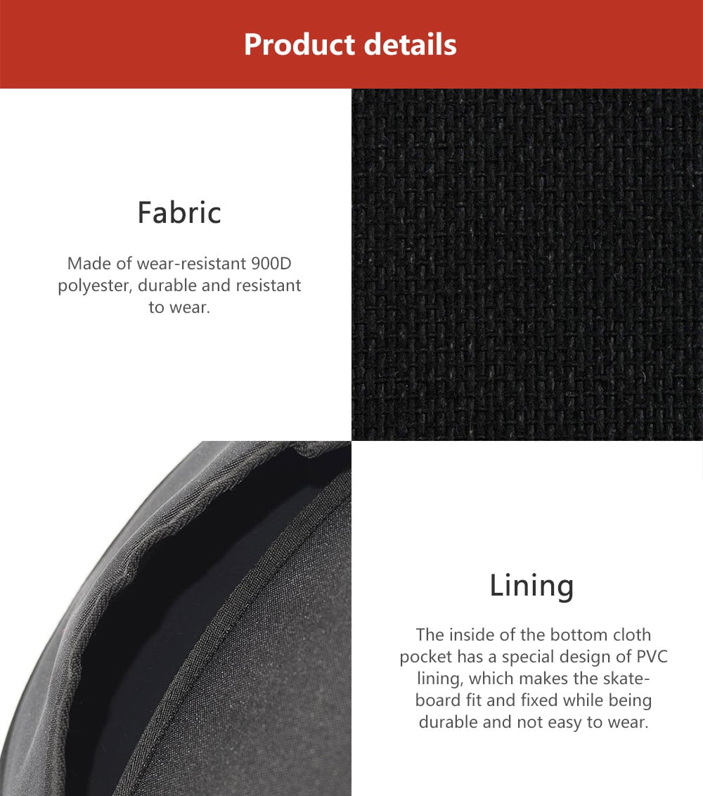 Xiaomi Youpin ACTON Skateboard Bag - Black