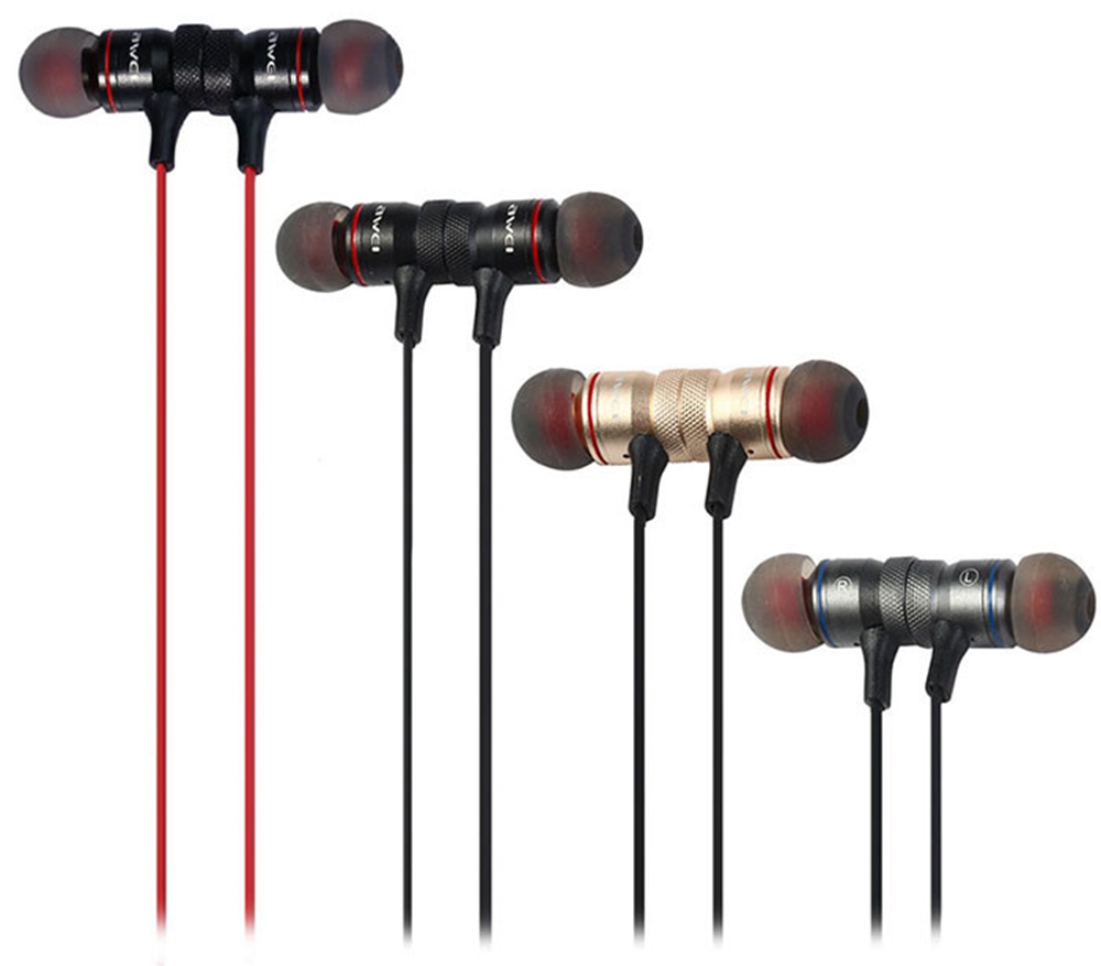 AWEI A920BL Bluetooth Earphones Magnetic CVC6.0 Noise Reduction - Red
