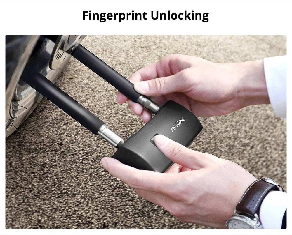 Xiaomi Youpin AreoX U8 Fingerprint U-lock for Bicycle Motorcycle - 11.81 inches