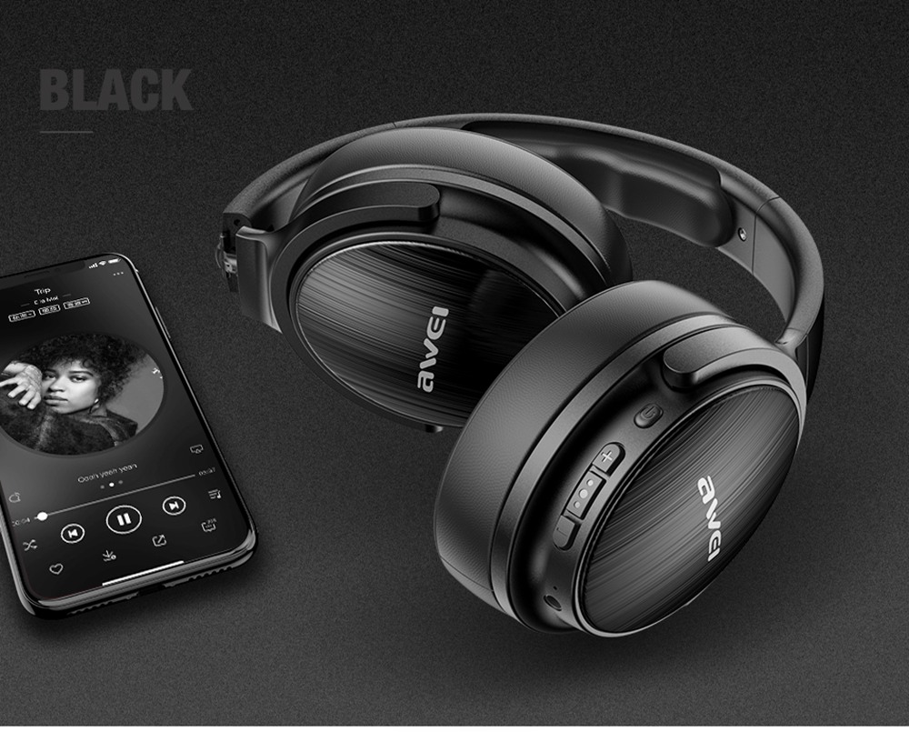 AWEI A780BL Foldable Bluetooth 5.0 Headphone Black