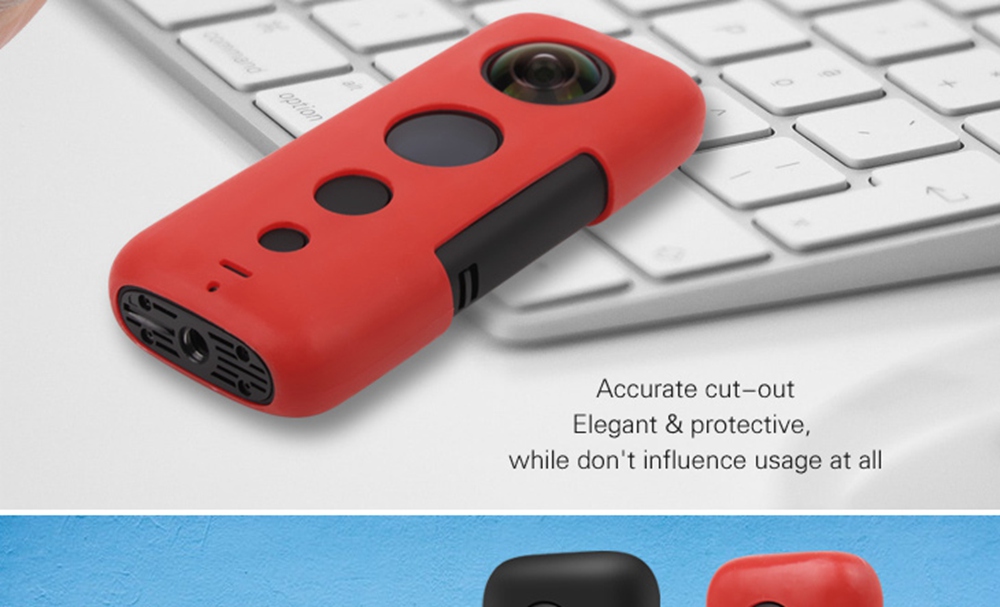Sunnylife Expansion Accessories Silicone Case For Insta360 One X Action Camera - Red