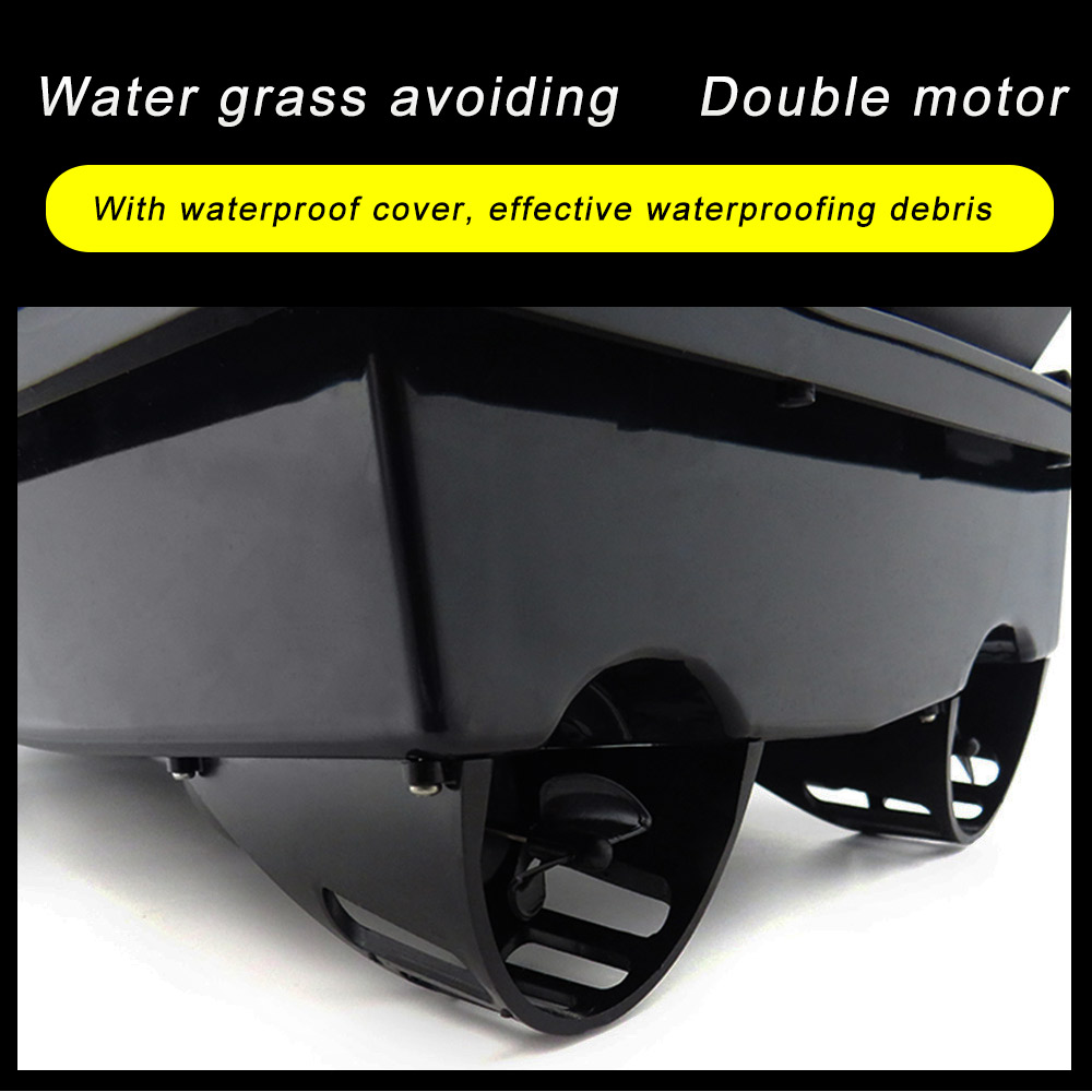 Flytec V500 500m Remote Distance Fishing Bait Double Motor 5.4km/h Fish Finder RC Boat - RTR/Black