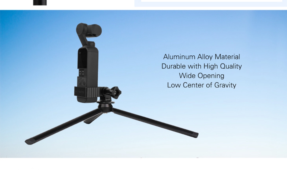 Sunnylife Expansion Accessories Metal Adapter + Tripod + Extension Rod Set for DJI OSMO Pocket Gimbal