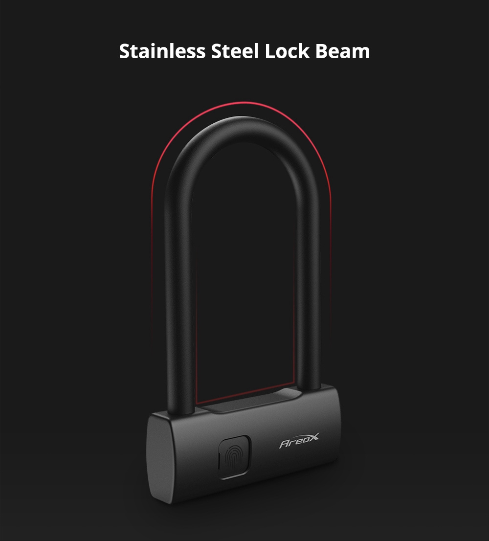 Xiaomi Youpin AreoX U8 Fingerprint U-lock for Bicycle Motorcycle - 11.81 inches