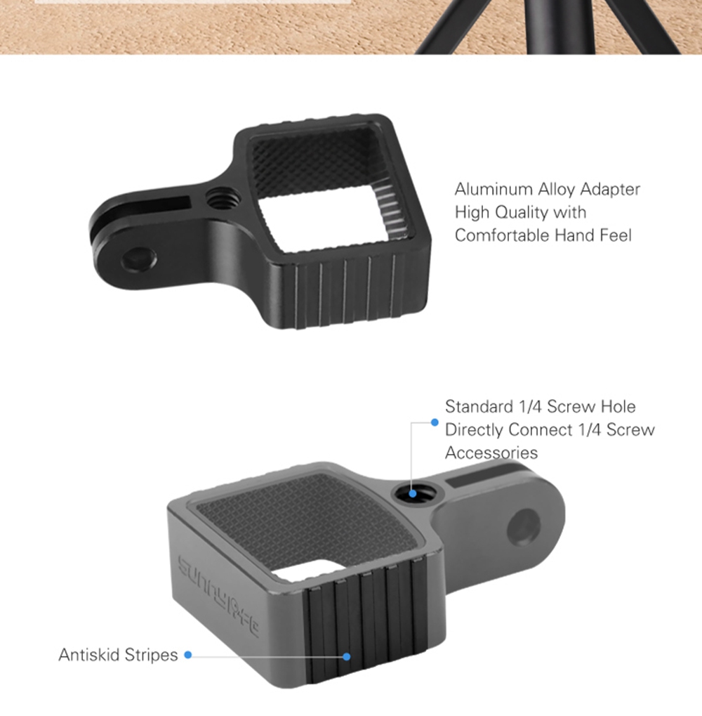 Sunnylife Expansion Accessories Metal Adapter + Tripod + Extension Rod Set for DJI OSMO Pocket Gimbal