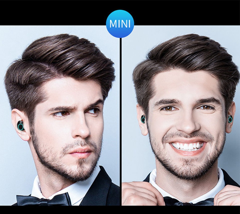 X6 TWS Bluetooth 5.0 Earbuds 3000mAh Support Charing for Phones About 4 Hours Working Time - Black