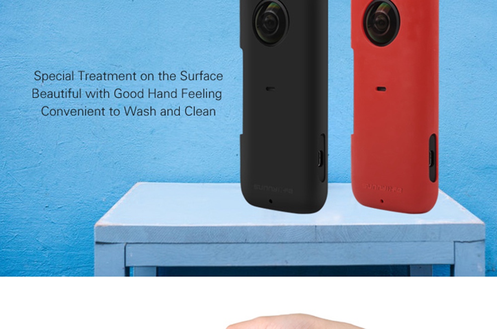 Sunnylife Expansion Accessories Silicone Case For Insta360 One X Action Camera - Red