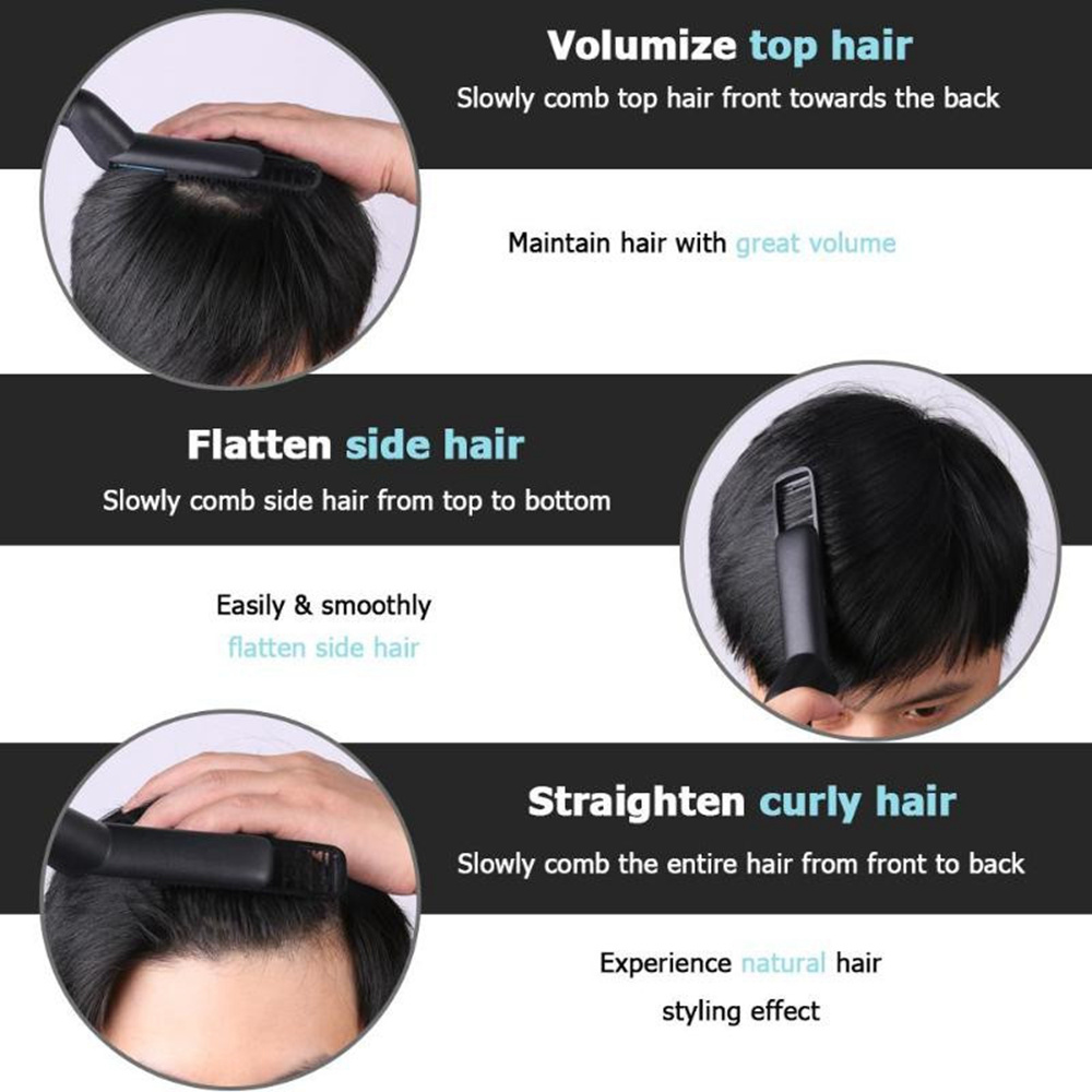 Portable Ionic Beard Hair Straightening Comb US Plug