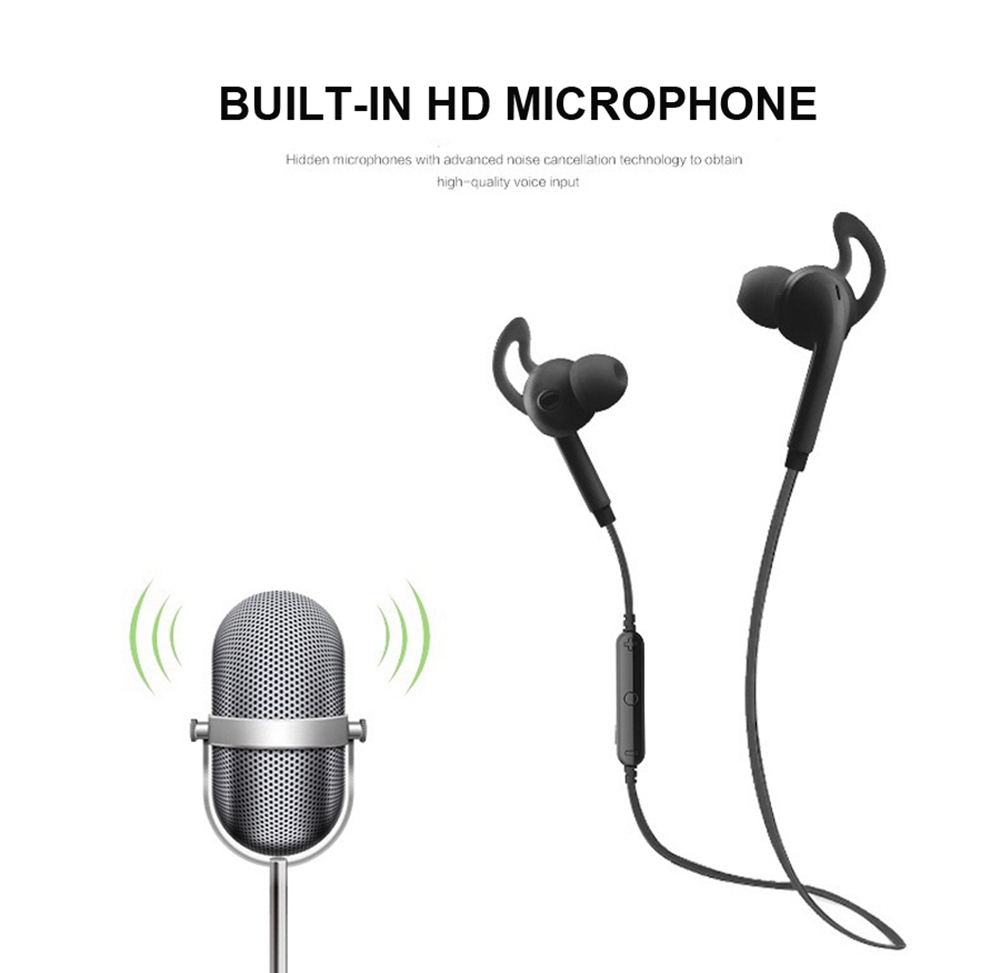 AWEI A610BL Bluetooth Earphones IPX4 Water Resistant - Black