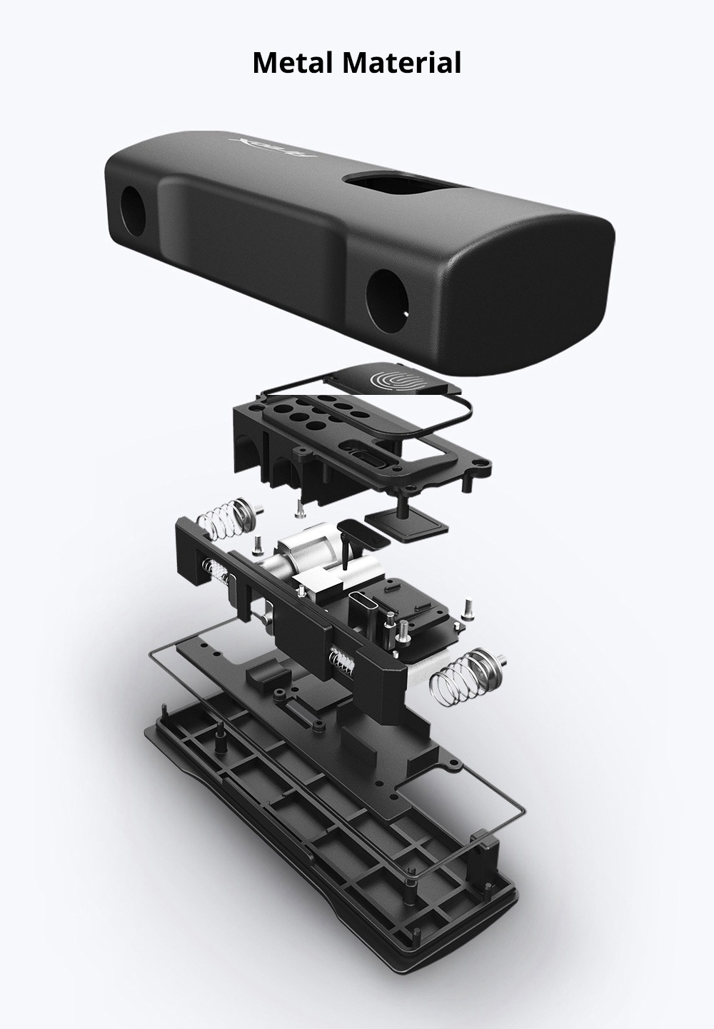 Xiaomi Youpin AreoX U8 Fingerprint U-lock for Bicycle Motorcycle - 11.81 inches