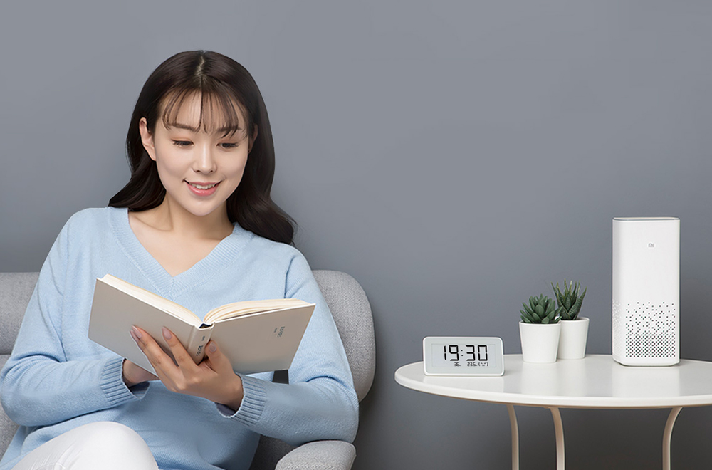 Xiaomi Mijia Bluetooth Temperature Humidity Monitor APP Control 3.7 Inch E-ink Screen Built-in Sensirion Sensor- White