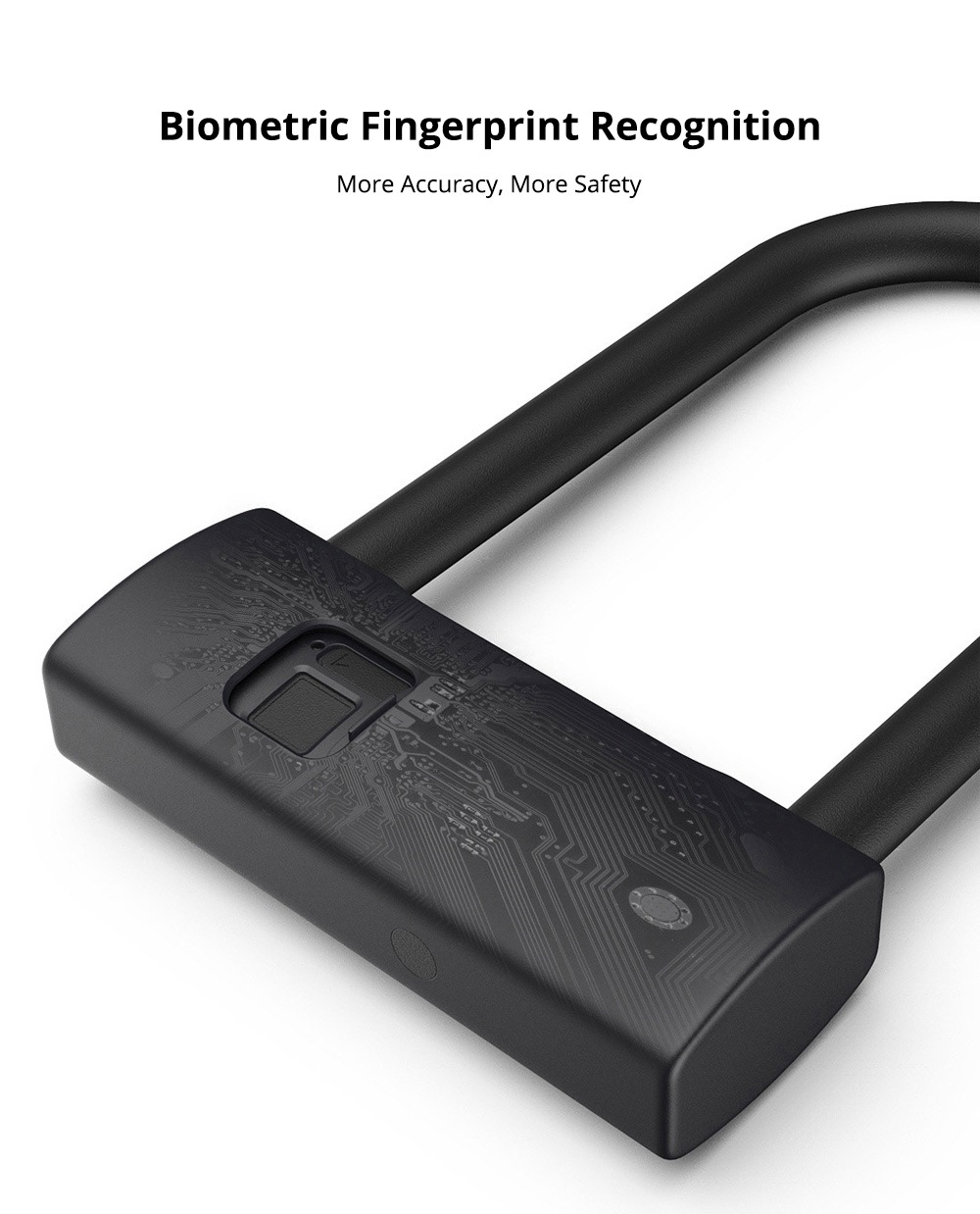 Xiaomi Youpin AreoX U8 Fingerprint U-lock for Bicycle Motorcycle - 11.81 inches
