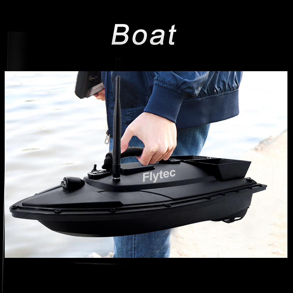 Flytec V500 500m Remote Distance Fishing Bait Double Motor 5.4km/h Fish Finder RC Boat - RTR/Black