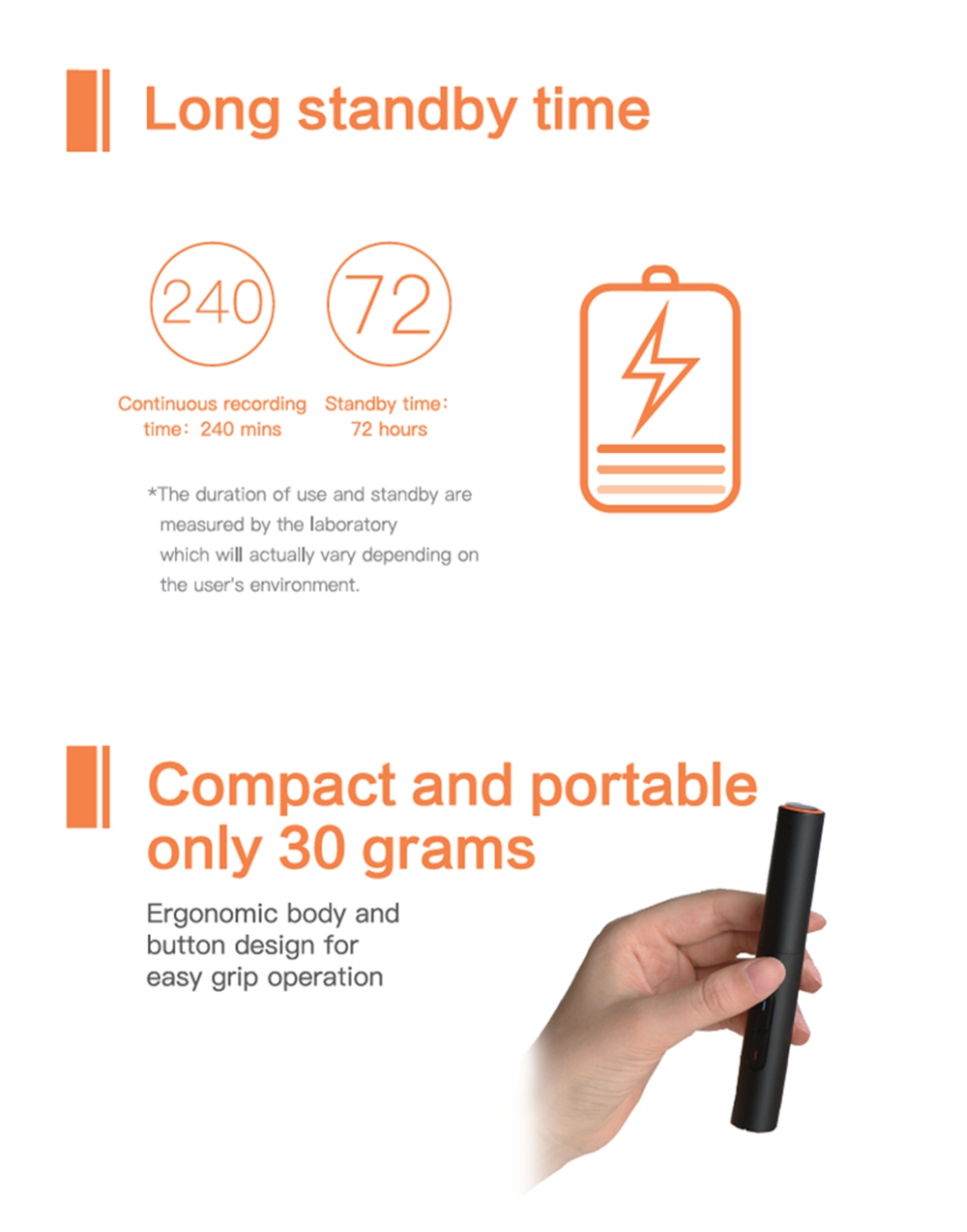 Sogou Recording Translation Pen Multilingual Voice Simultaneous Translator 18 Languages 4H Continued Recording