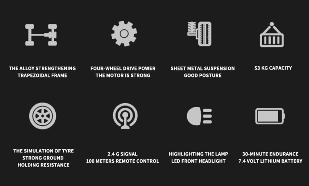 MN Model MN-45 1/12 2.4G 4WD Climbing Off-road Vehicle RC Car with LED Light RTR - Orange