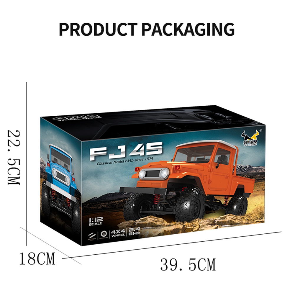 MN Model MN-45 1/12 2.4G 4WD Climbing Off-road Vehicle RC Car With LED Light RTR - Blue