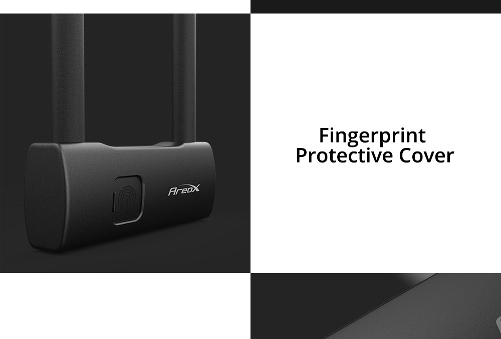 Xiaomi Youpin AreoX U8 Fingerprint U-lock for Bicycle Motorcycle - 11.81 inches
