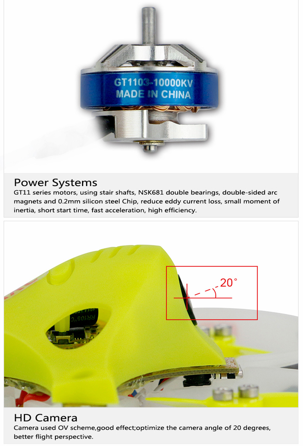 LDARC Tiny GT7 2019 75mm 2S Brushless Whoop RC Racing Drone BNF - Flysky Receiver