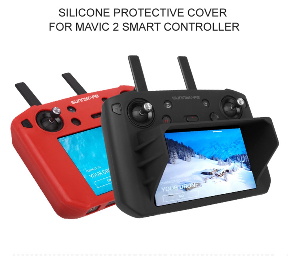 Sunnylife Expansion Accessories Remote Control Silicone Case with Hood for DJI Smart Controller - Black
