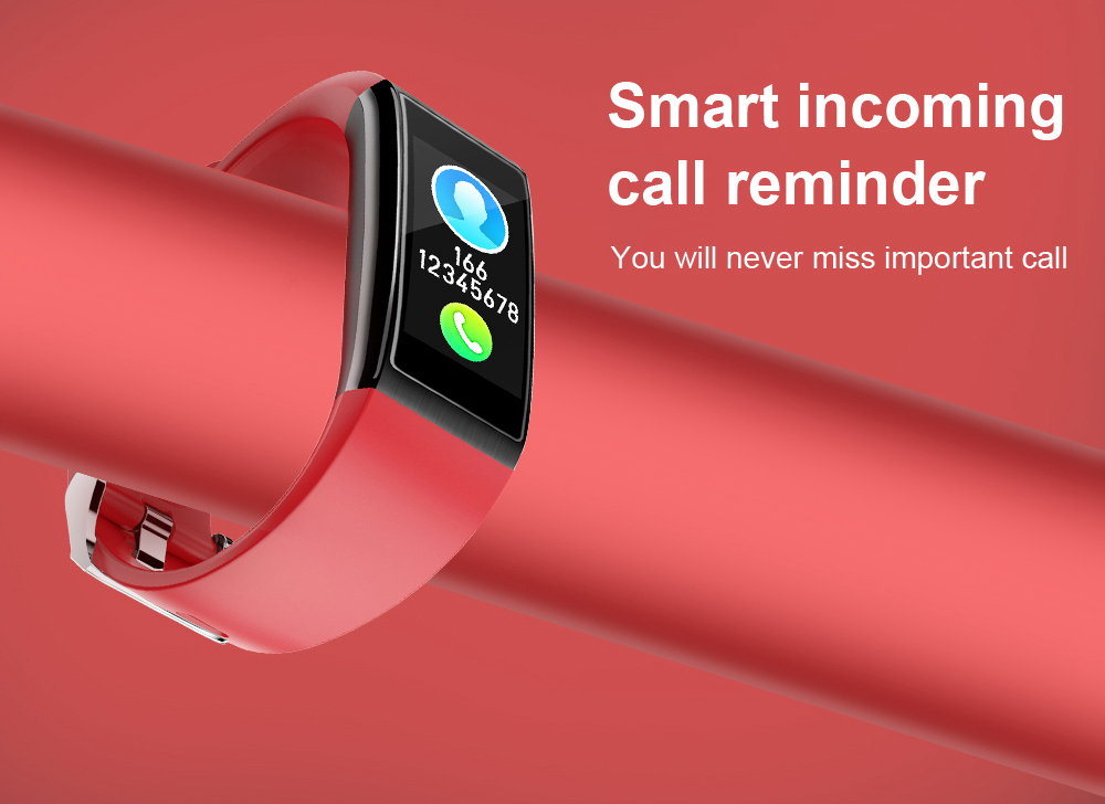 Makibes HR9 Smart Bracelet 1.14 Inch IPS Color Screen Continuous Heart Rate Monitor IP68 Water Resistant - Black