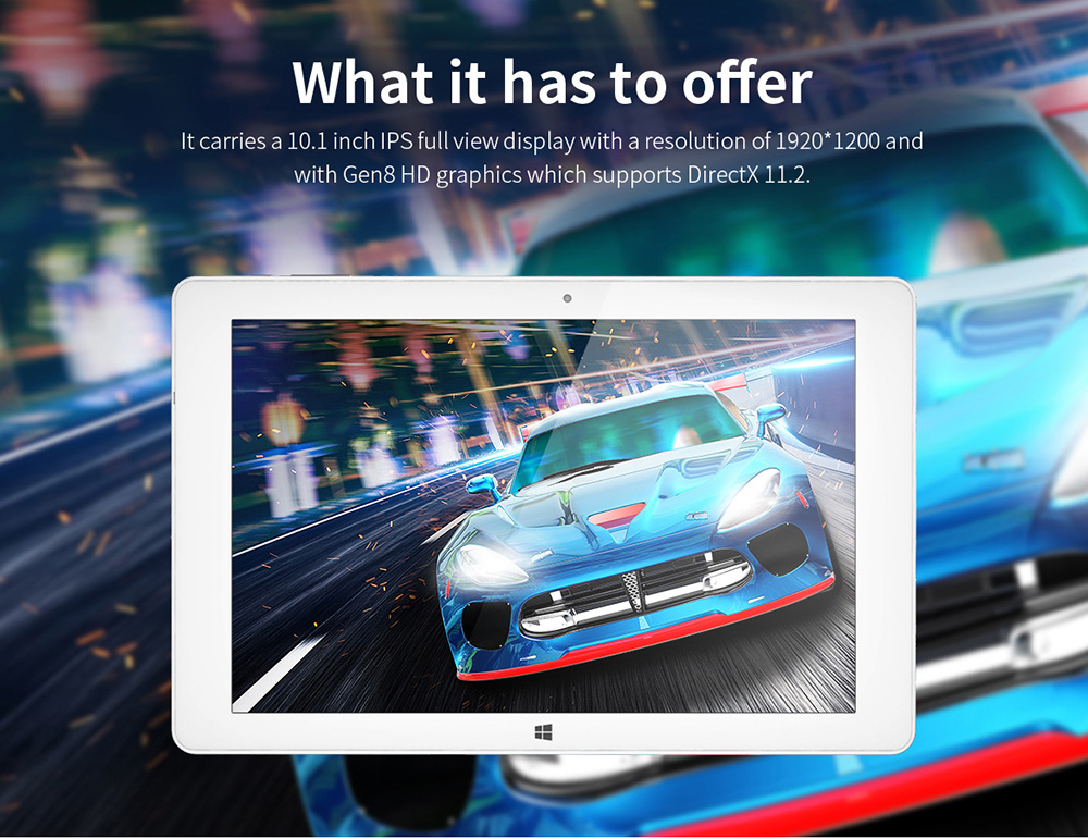 Alldocube Cube iWork10 Pro 2-in-1 Tablet Intel Cherry Trail Z8350 Quad Core (White+Silver) + Magnetic Docking Keyboard with Touch Panel (Silver)