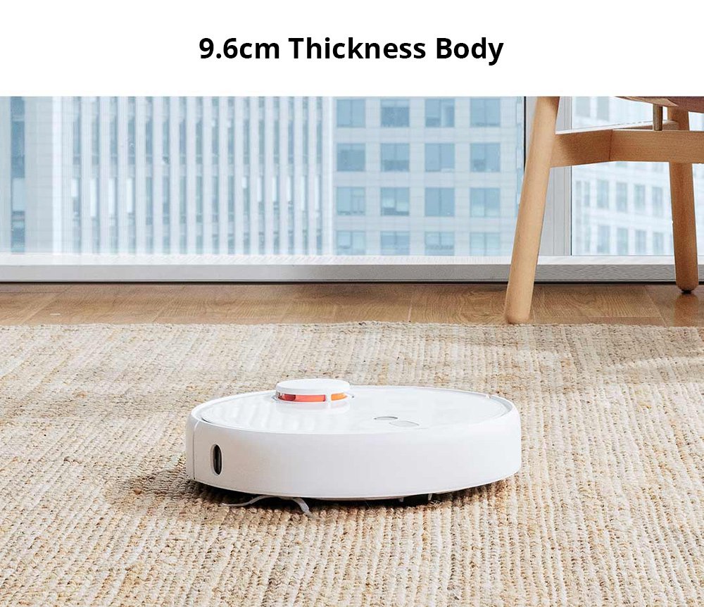 Xiaomi Mijia 1S Robot Vacuum Cleaner LDS + Visual Navigation 2000Pa Suction AI Image Recognition APP Zoned Cleaning Virtual Wall 5200mAh - White